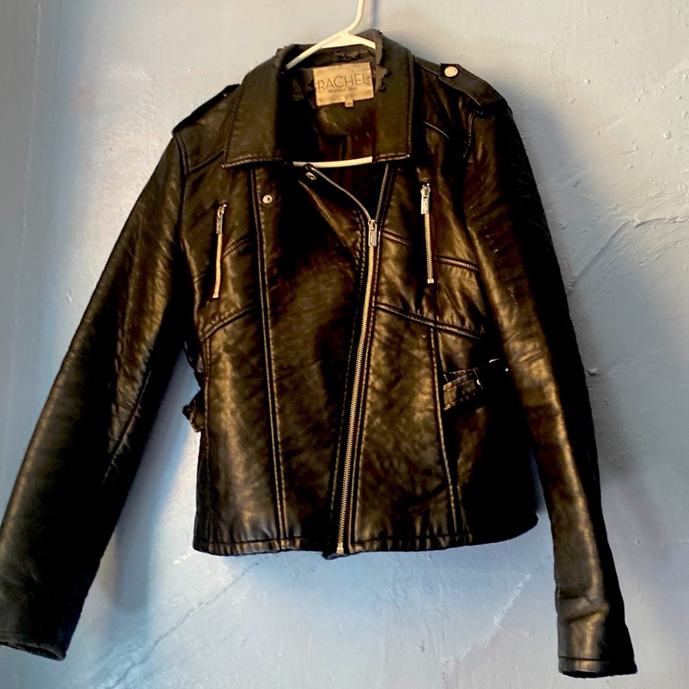 Worn faux leather Rachel Roy Jacket
